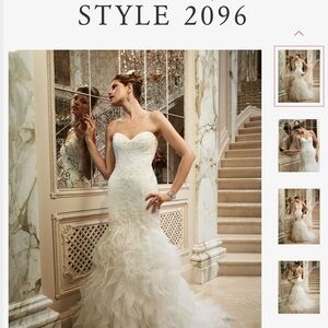 Elegant Strapless White Mermaid Wedding Dress - Style 2096